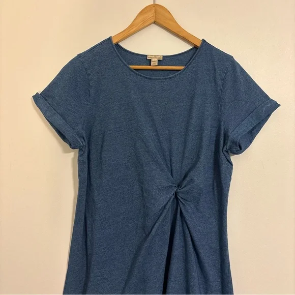 Anthropologie HOLDING HORSES Twist Front Dress Blue Size L - Picture 3 of 13